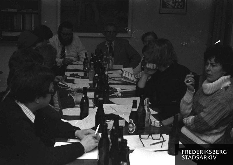 Socialdemokraterne på Frederiksberg holder partimøde på Roarsvej 2 i 1977