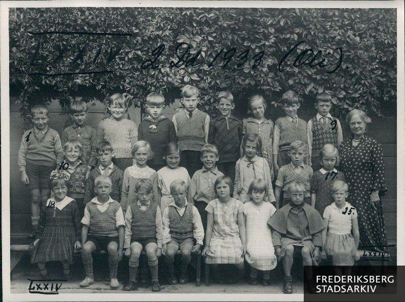 Skolen ved Solbjergvej. 2.Dd. 1933 ( Oli )
Nederste rk. fra Venstre: Alis Hansen, Ib Overgaard Jensen, Ove Hjelm, Eigil Fusager, Birthe Larsen, Betty Larsen, Vera Ammentorp Larsen, Benthe Gyde Enemark
Mellemste rk.: Keld  BollnerJakobsen, John Dyva Jensen, Benthe Johansen, Lilly Andreasen, Henning Petersen, Lillian Jensen, Knud Hansen, Margit Johansen, lærerinden ( uden navn) 
Øverste rk.: Helge Frederiksen, Henning Sonne Petersen, Kurt Jensen, Paul Carlsen, Steen Landgreen, Vagn Ole Jensen, Karin Foldorf, Ib Deleuran, Preben Pedersen
