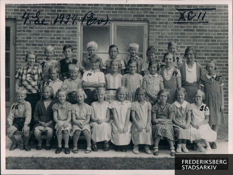 Søndermarkskolen. 4.Ee. 1934. ( Ev )
Nederste række fra venstre: Erik Andresen, Anna Nielsen, Vibeke Rasmussen, Birte Christiansen, Kamma Larsen, Grethe Dinesen, Birthe Hansen, Inger Madsen, Lillian Richter, Annalise Nees
Mellemste rk.: lærerinde, Ejner Holmberg, Kurt Nielsen, Edmunn Hansen, Kirsten Brahe, Inge Leffers, Anne Margr.Winther, Sophie Olsen, lærerinde, Grete Hansen
Øverste rk.: Erik Mortensen, Ernst Bengtsen, Arne Fyhn, Egon Berthelsen, Arne Berthelsen, Holger Juul Hansen,Bent Hansen