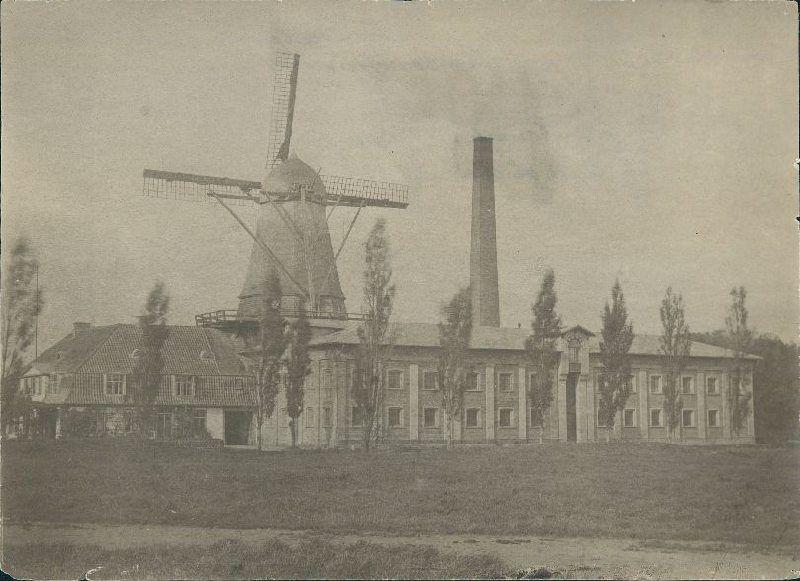 Vodroffsgaards mølle set fra nord fra engen mellem Vodroffsgaards Allé og Sankt Jørgens Sø