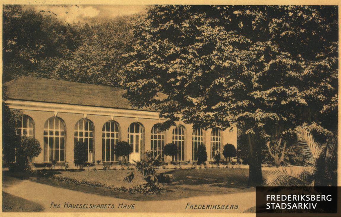 Tidligt billede fra Haveselskabets have på Frederiksberg.