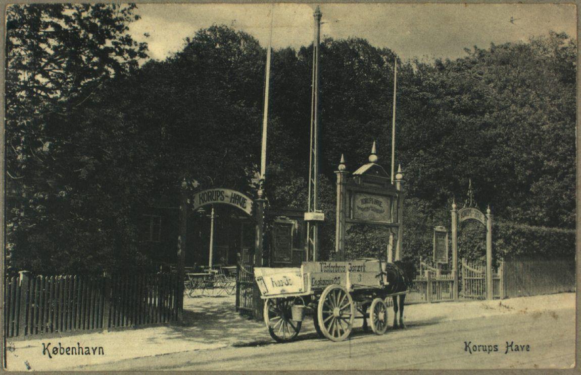 Indgangen til Korups Have, set fra Valby Langgade