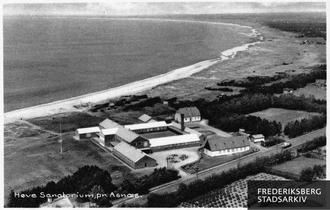 Luftfoto af det nybyggede sanatorium