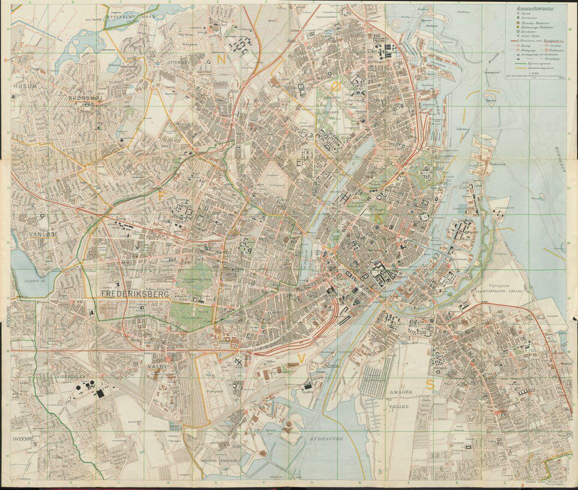 Kort over København og nordlige omegn