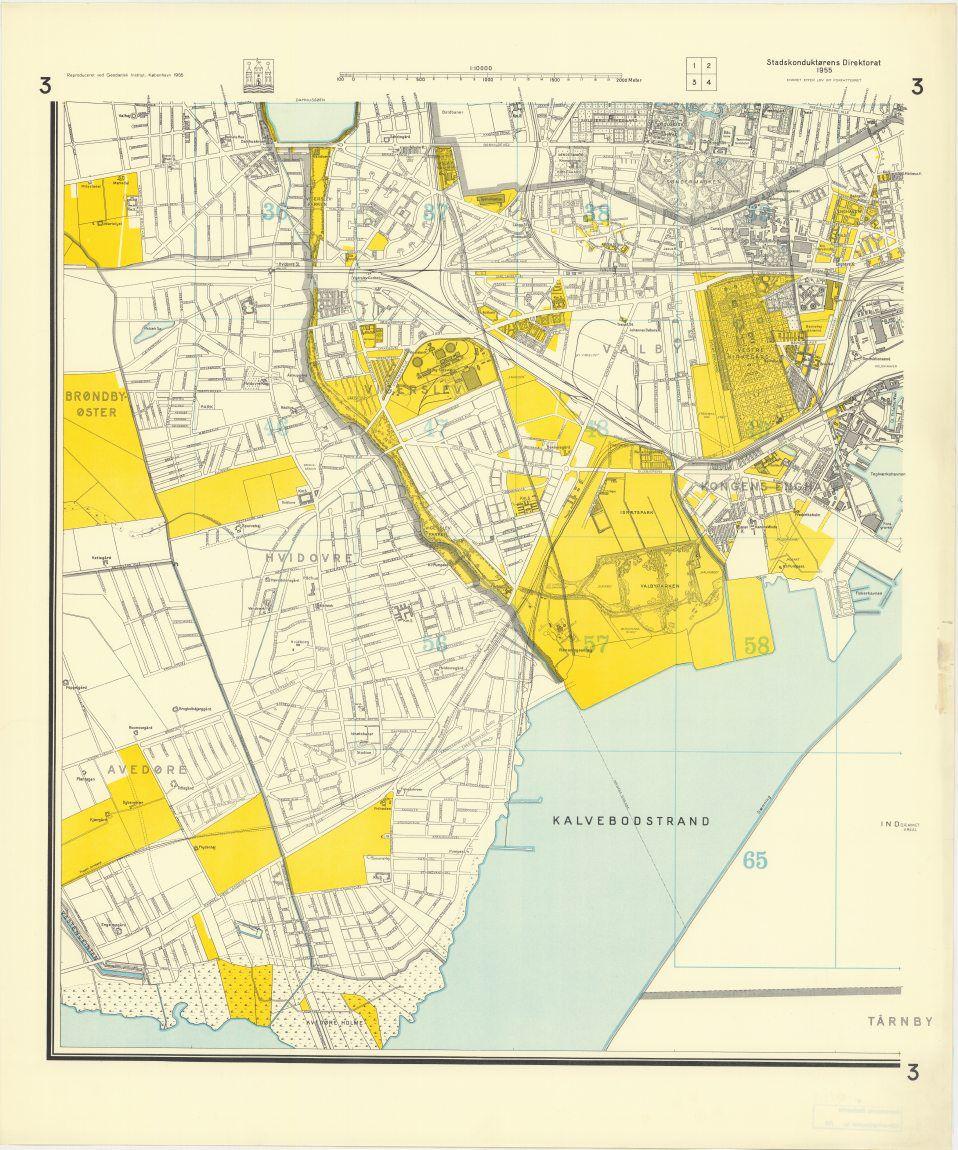 Kort over Københavns kommunes grunde - del 3