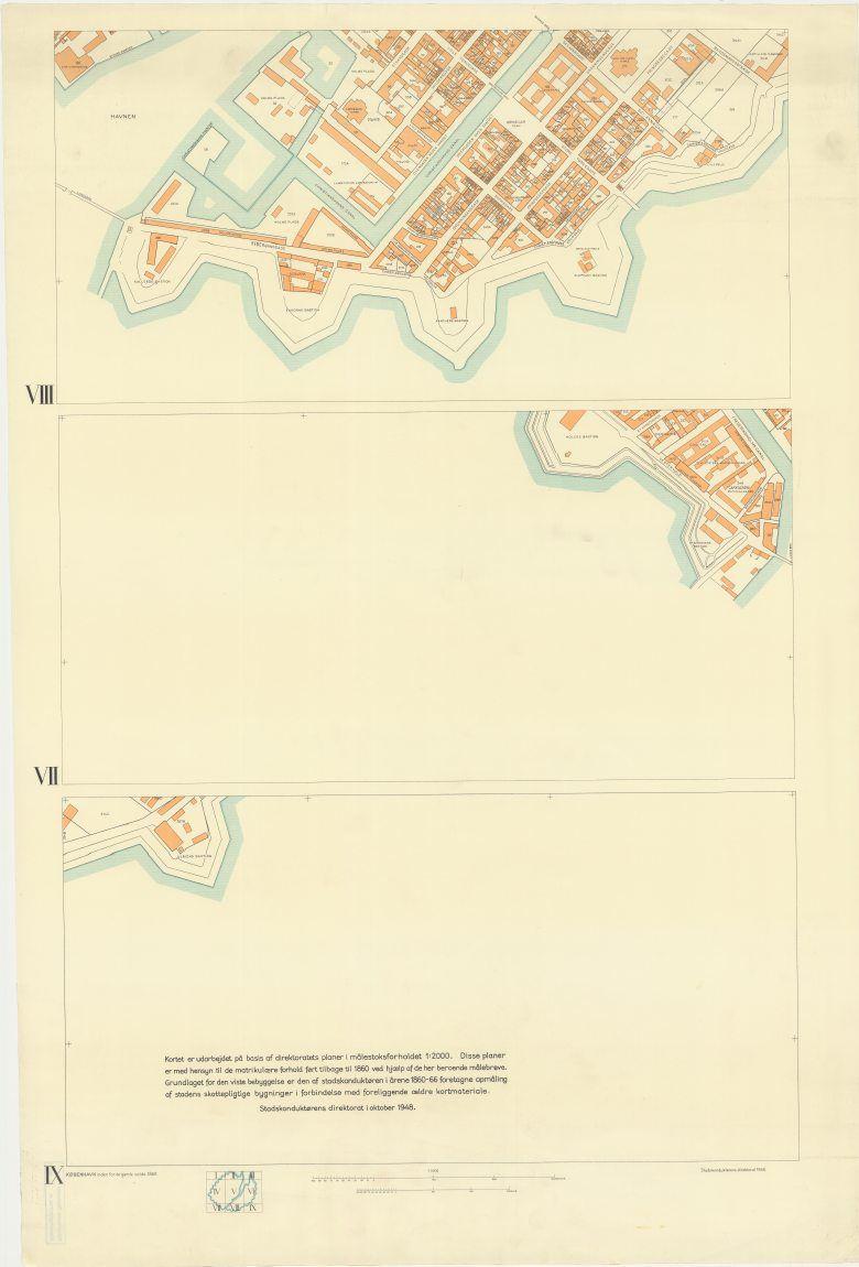 Kort over København inden for voldene - del 5