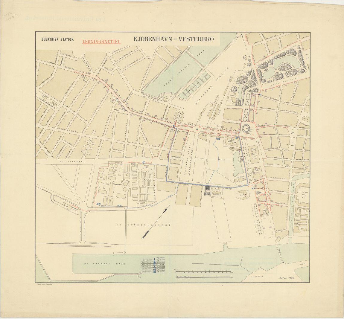 Kort over Vesterbro