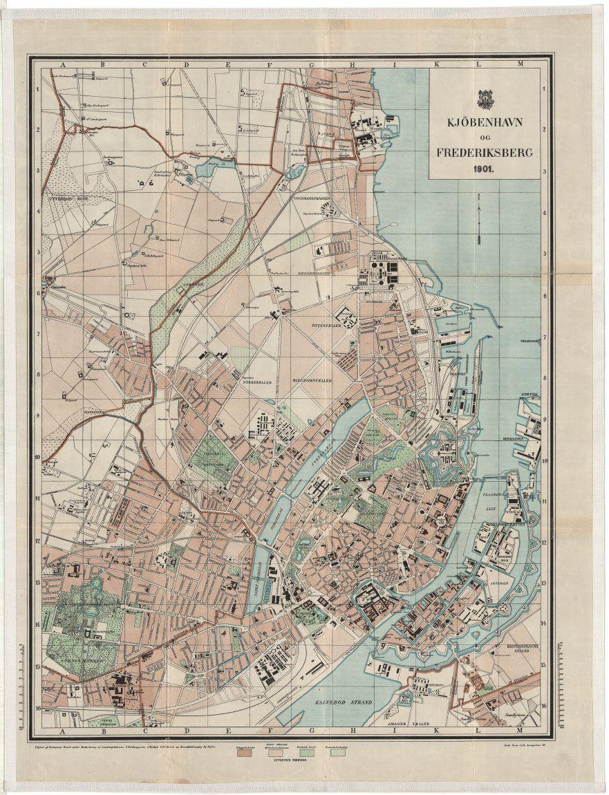 Kort Over Frederiksberg Kort over København og Frederiksberg   kbhbilleder.dk Kort Over Frederiksberg