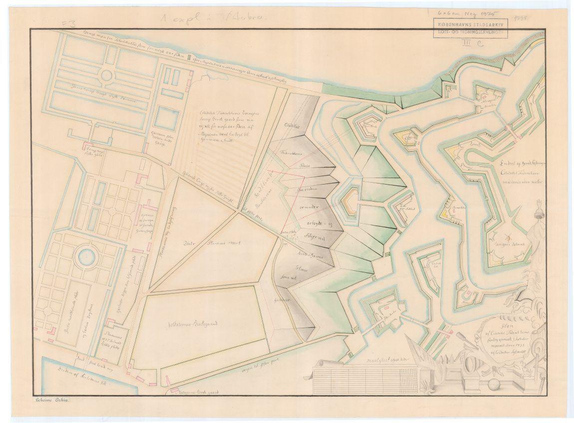 Kort over Kastellet med omgivelser