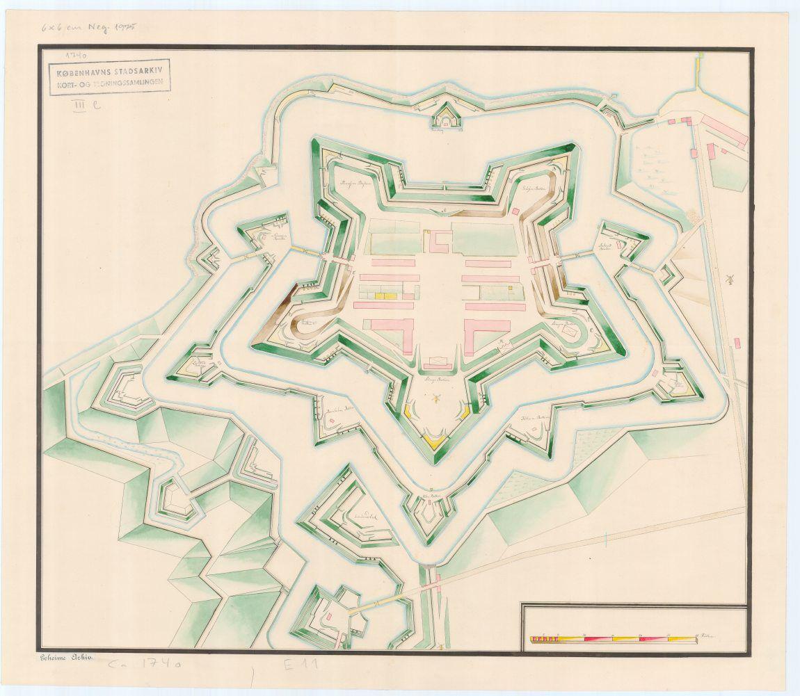 Kort over Kastellet