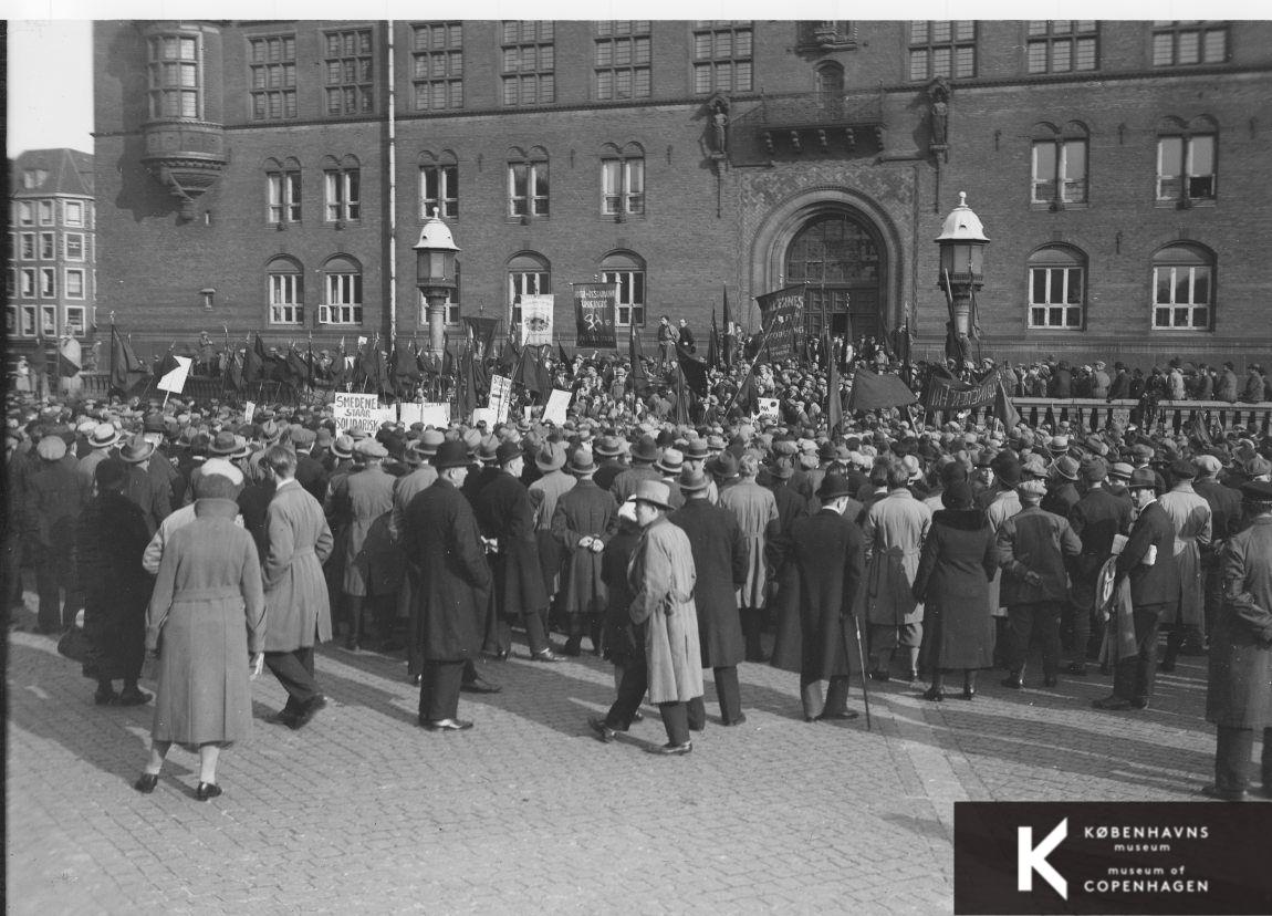 Rådhuspladsen, demonstration af hjemløse