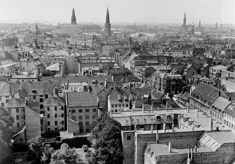 Udsigt fra Marmorkirken kbhbilleder.dk