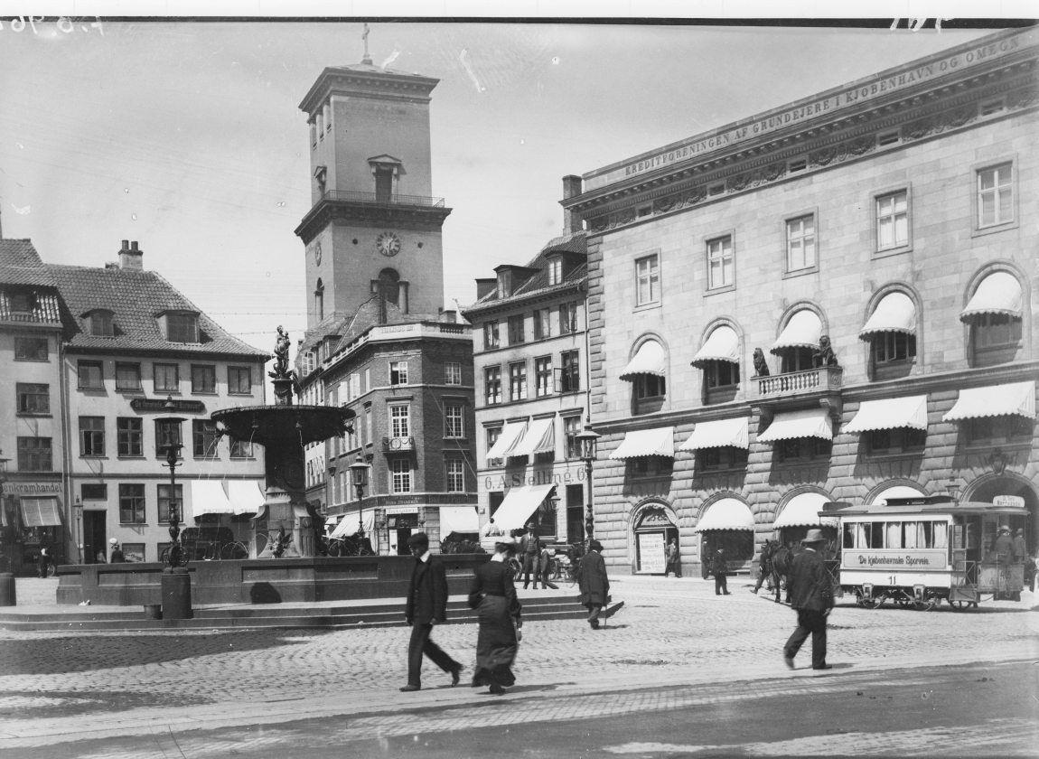 Gammeltorv. Udsigt til Frue kirke