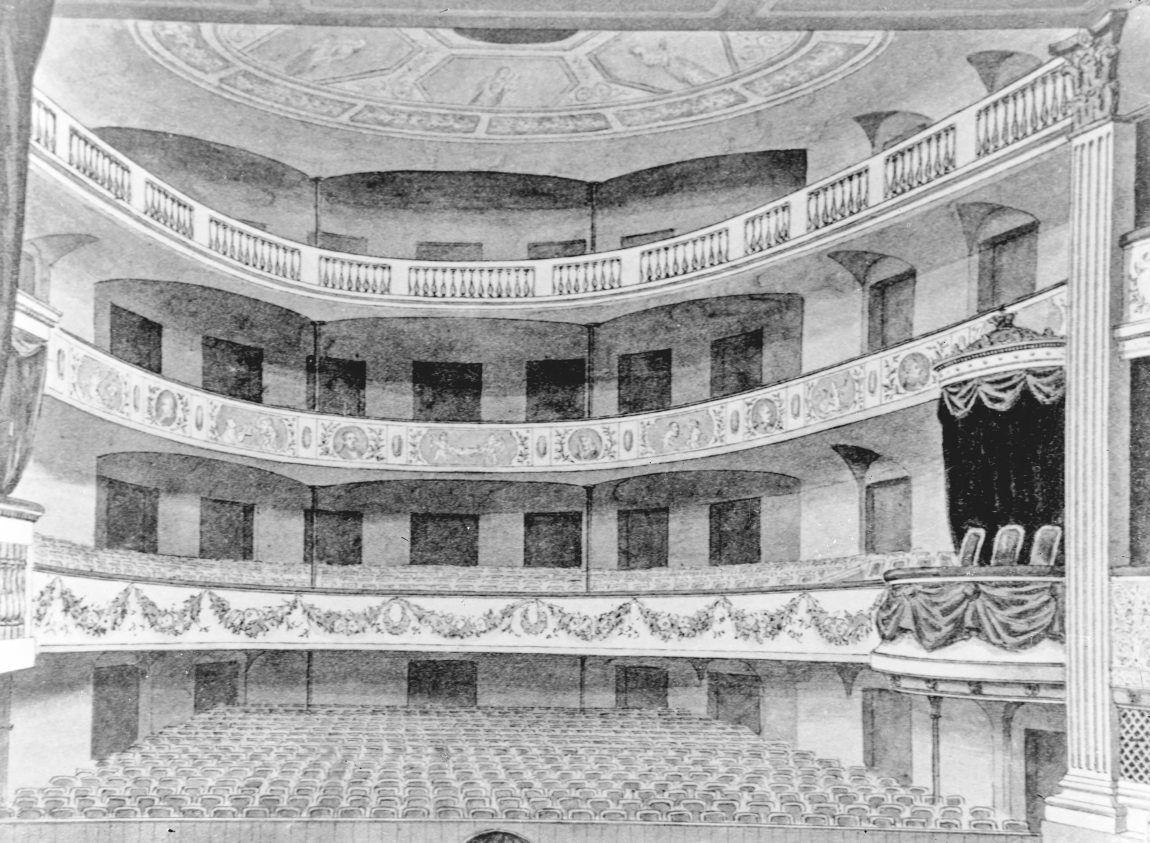 Tegning af Det Kongelige Teater