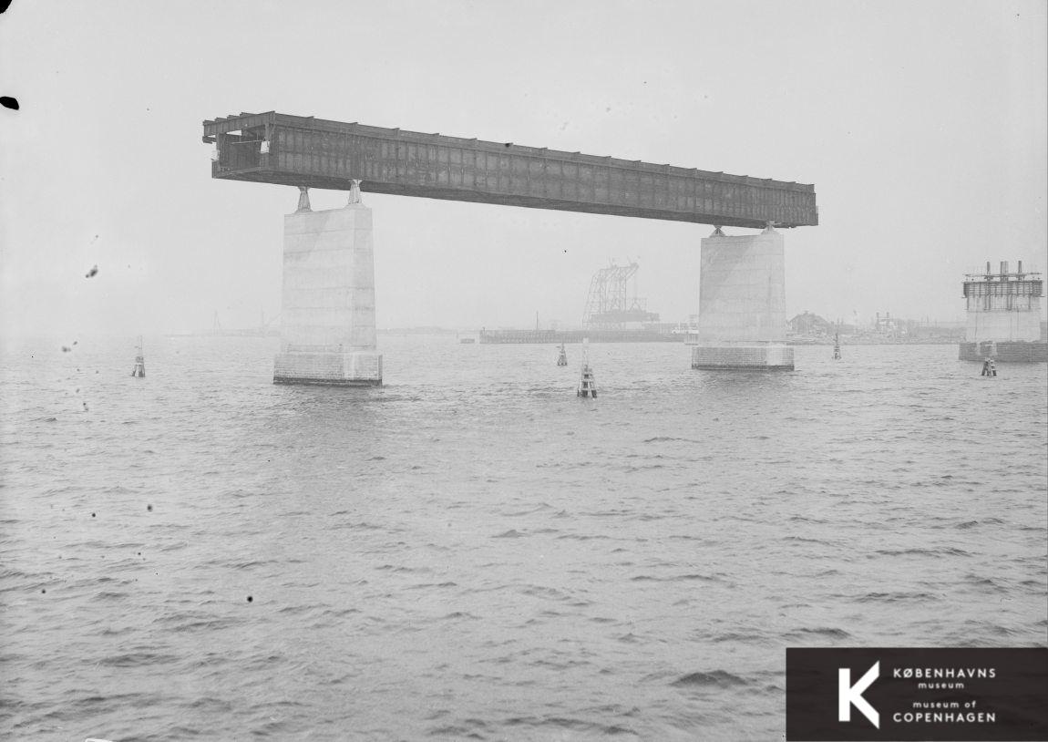 Storstrømsbroen under opførelse