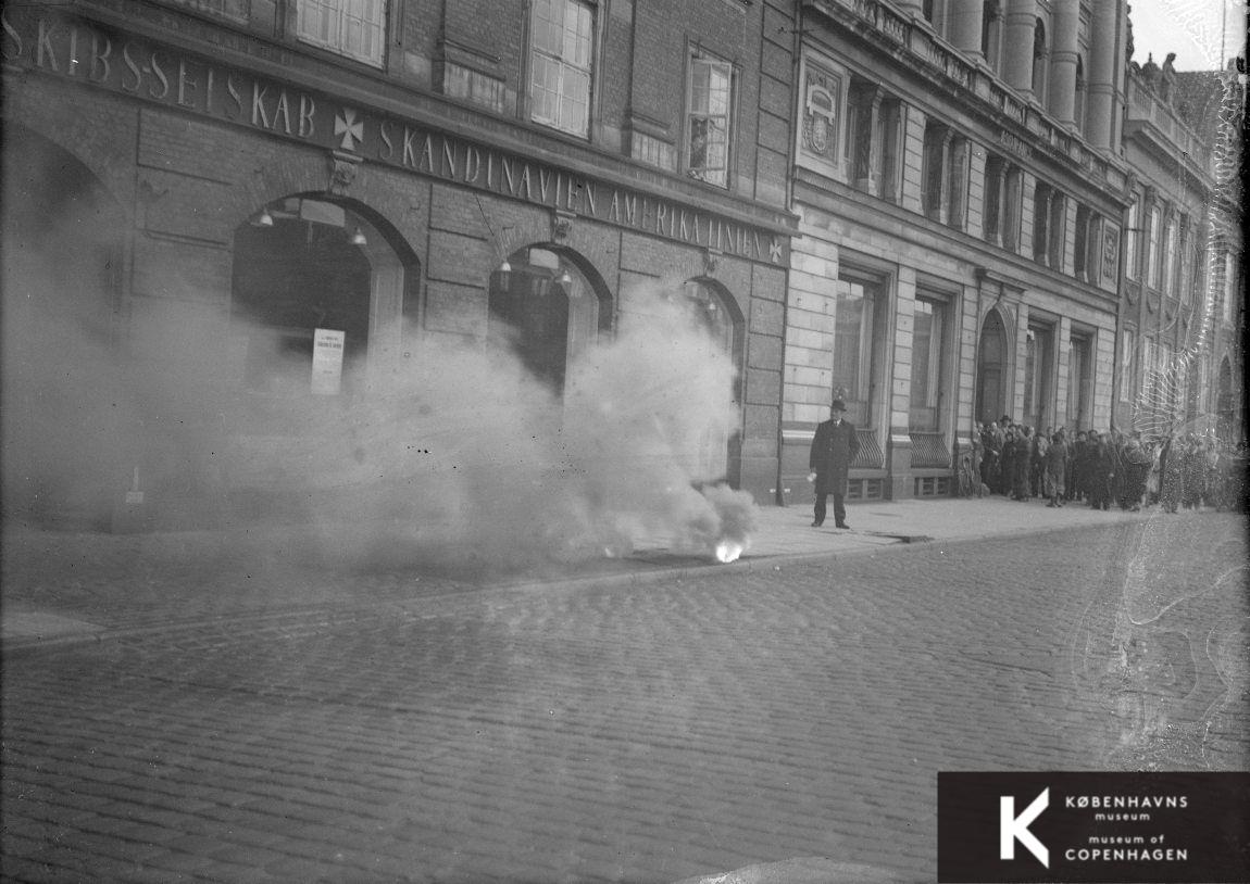 Brand hos Skandinavien Amerikalinien. Kongens Nytorv 9