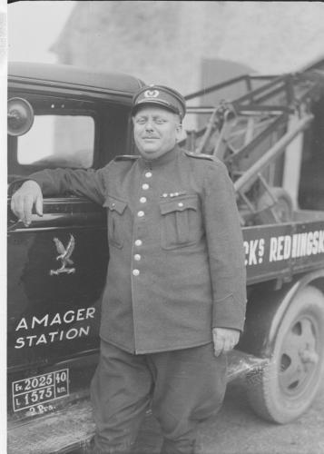 Falck-kranvogn fra Amager Station